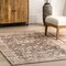 Nuloom Cerise Floral Faded Spill Proof Machine Washable Area Rug 4ft x 6ft HJTH20A-406 - alternate 8